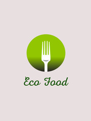 Eco food logo on a white background