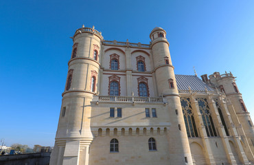 Saint-Germain-en-Laye castle located around 13 miles west of Paris. It was fortified hunting-lodge. Saint-Germain-en-Laye, France.