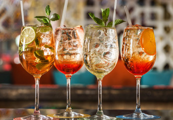 cocktails in the bar