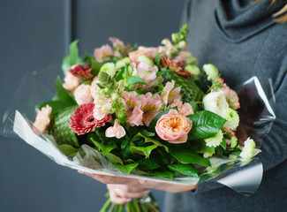 nice buquet in the hands