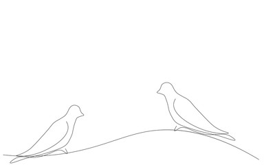 Birds on white background vector illustration