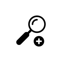 Zoom in or magnify glyph icon