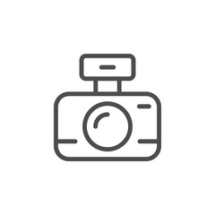 Camera line icon and photography concept