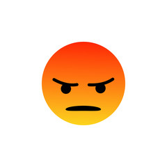 Angry, mad emoji, emoticon.Social media smiley.