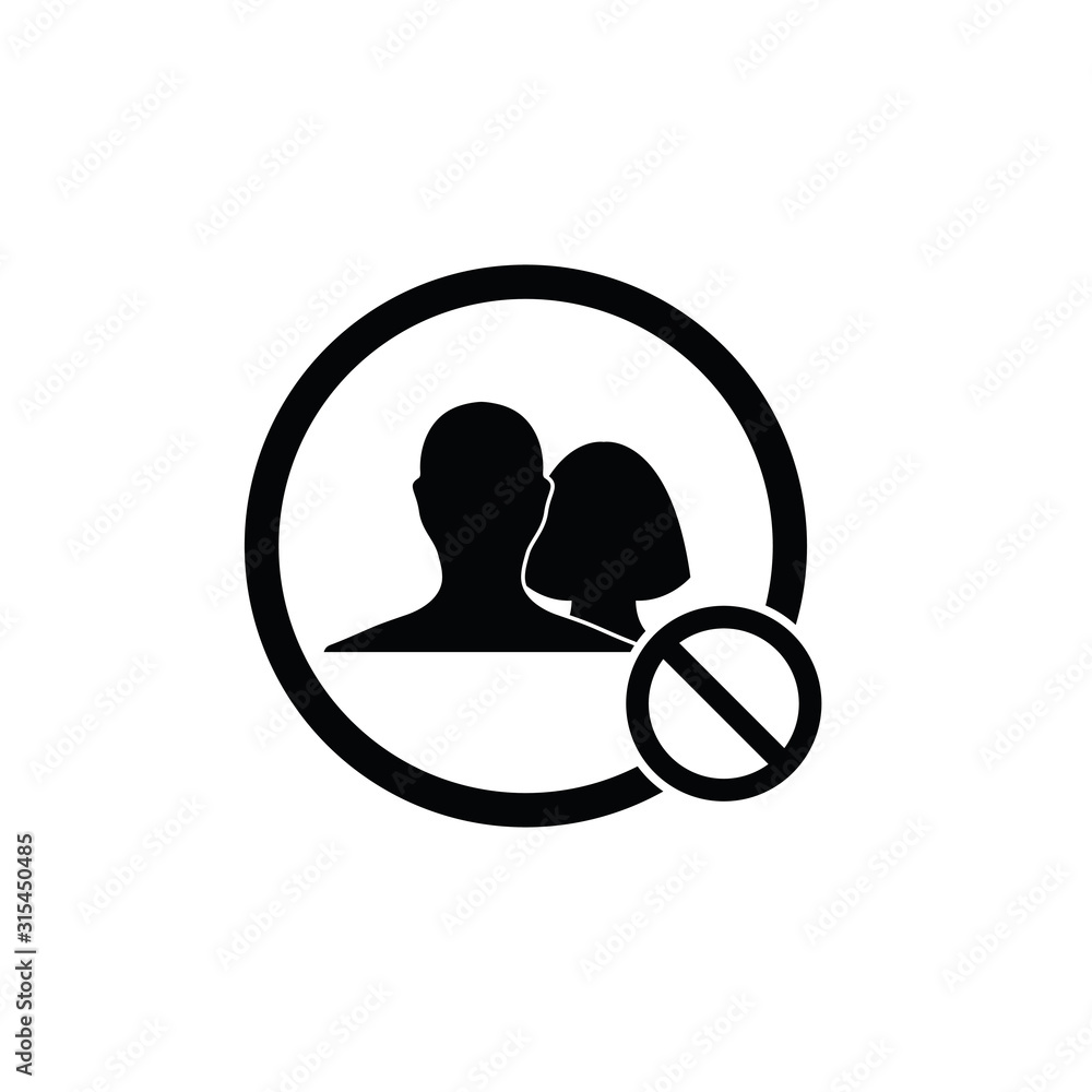 Aufkleber block user icon. user stop icon. dismiss or delete user. vector icon, symbol for website design, app