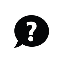 Question icon.  line style. Help  speech bubble symbol. Chat symbol with the Question icon. Vector icon for web site design, app. 