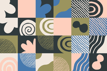 Digital Collage Vector Pattern Design