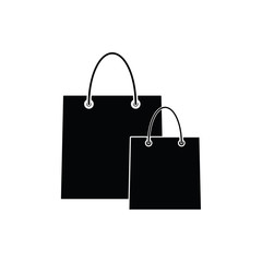 shopping bag  - vector icon. two black bags icon