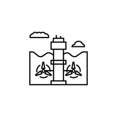 tidal, tidal volume line icon. Elements of energy illustration icons. Signs, symbols can be used for web, logo, mobile app, UI, UX