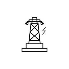 electric pole line icon. Elements of energy illustration icons. Signs, symbols can be used for web, logo, mobile app, UI, UX