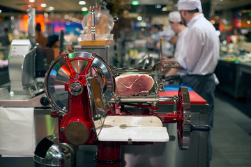 hamon meat slicer, food market