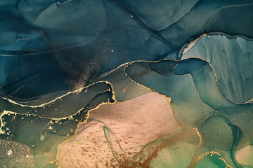 Alcohol ink colors translucent. Abstract multicolored marble texture background. Design wrapping...