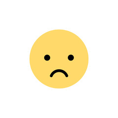 Sad, upset face icon isolated for web and mobile.Pixel perfect icon.