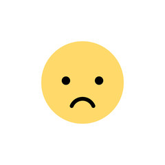 Sad, upset face icon isolated for web and mobile.Pixel perfect icon.