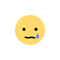 Crying face emoji,smiley,emoticon for web and mobile.