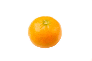 fresh ripe tangerine isolated on white background