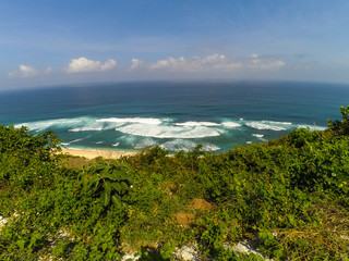Fototapeta na wymiar panoramic view of the island..Melasti beach in Bali
