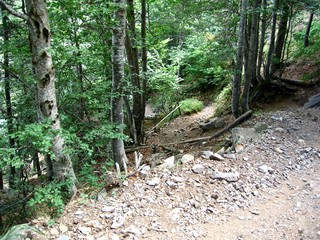 Hard mountain trail in the Pyrenees