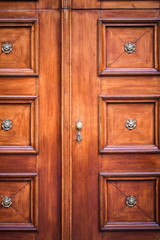 close up view of the historical doors within the streets of Prague