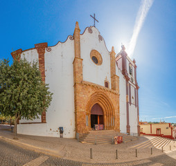 Picture of Cathedral de Silves in backlight without people in summer