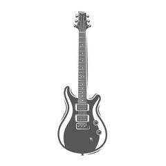 Obraz premium Guitar silhouette isolated on a white background