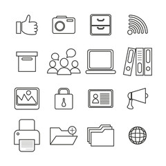set of business commerce icons vector illustration design