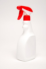 can of spray for cleaning glasses and mirrors isolated on a white background, place for text