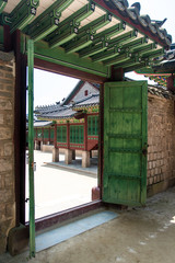 Doors/gate at Changdeokgung royal palace complex , Seoul, South Korea
