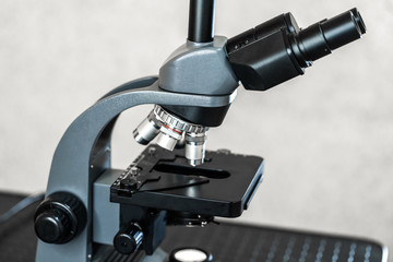 modern portable microscope in the laboratory a