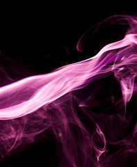 Fototapeta premium Purple smoke on black background