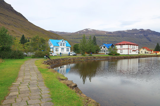 Seydisfjordur resort in East Iceland, Europe