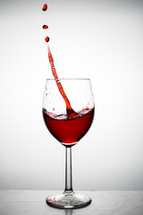 Red wine splash