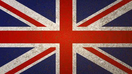 Fototapeta premium England flag with grunge texture, United Kingdom flag on old wall