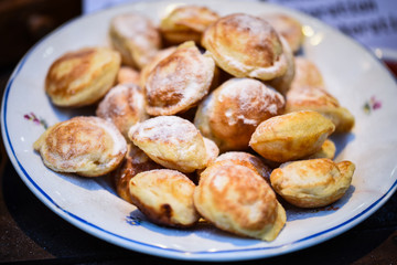 traditional czech delights - mini donuts with mix marmalade