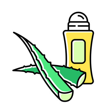 aloe vera leaves and deodorant bottle clip art preview
