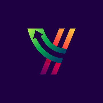 Letter Y logo with arrow inside.