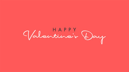 Happy Valentine's Day lettering style text.
