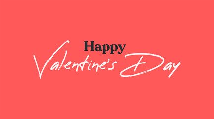 Happy Valentine's Day lettering style text.