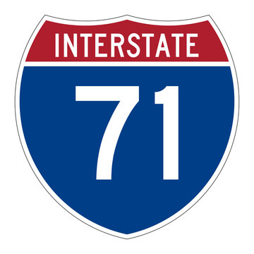 Interstate highway 71 road sign 