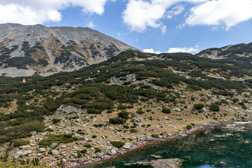 Panorama of Fish Banderitsa lake, Pirin Mountain, Bulgaria