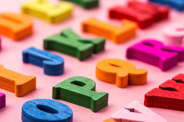 Naklejka premium Multi colored letters