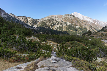 Panorama around Fish Banderitsa lake, Pirin Mountain