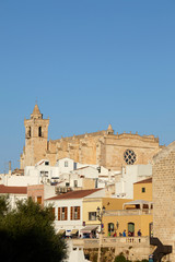 Fototapeta na wymiar The Cathedral of Ciutadella de Menorca, Balearic Islands, Spain