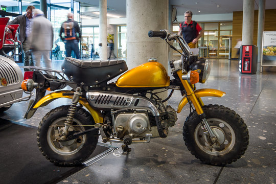 STUTTGART, GERMANY - MARCH 17, 2016: Mini Bike Honda Z50J, 1973. Europe's greatest classic car exhibition "RETRO CLASSICS"