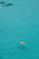 The clear water in Cala Macarella in Menorca,Balearic Islands, Spain