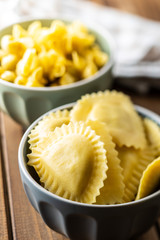 Italian stuffed pasta. Panzerotti pasta