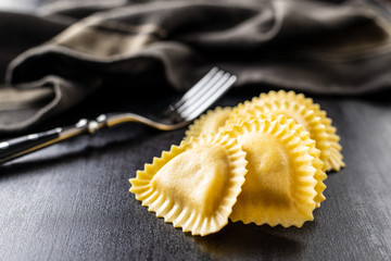 Italian stuffed pasta. Panzerotti pasta