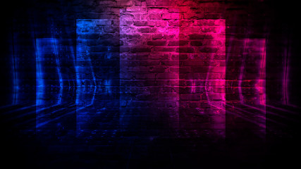 80s, abstract, architecture, banner, bar, black, blue, brick, bright, building, circle, club, concrete, corridor, dark, decoration, design, disco, electric, empty, floor, frame, futuristic, geometric,