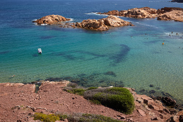Cala Pregonda, Menorca, Balearen, Spanje