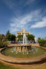 Born square with the Town Hall (Ajuntament) in the old town of Ciutadella , Minorca, Balearic Islands, Spain